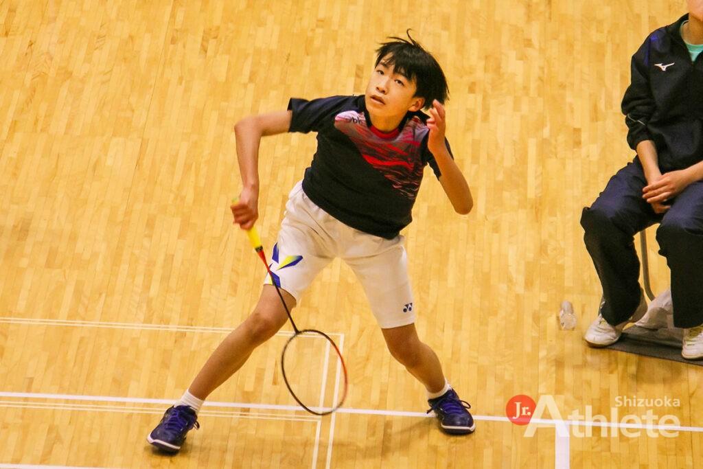 静岡県新人戦男子シングルス優勝。バドミントン県代表として初の全国へ。 ジュニアアスリート静岡